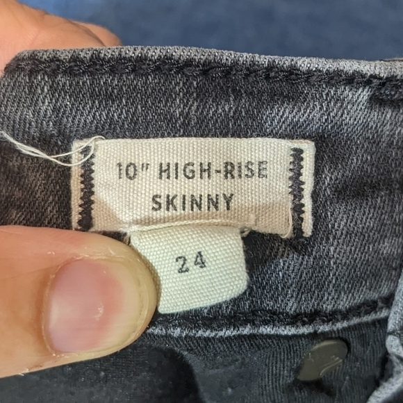 Madewell 10" High Rise Skinny Button Fly Jeans Sz 24 - Picture 7 of 11